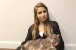 Телеведущая Юлия Барановская с&nbsp;котом, 13&nbsp;марта 2018&nbsp;года