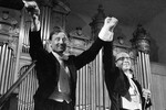 Композитор Родион Щедрин (слева) и главный дирижер Большого театра СССР Геннадий Рождественский на&nbsp;одном из&nbsp;авторских концертов Щедрина, 1968&nbsp;год 