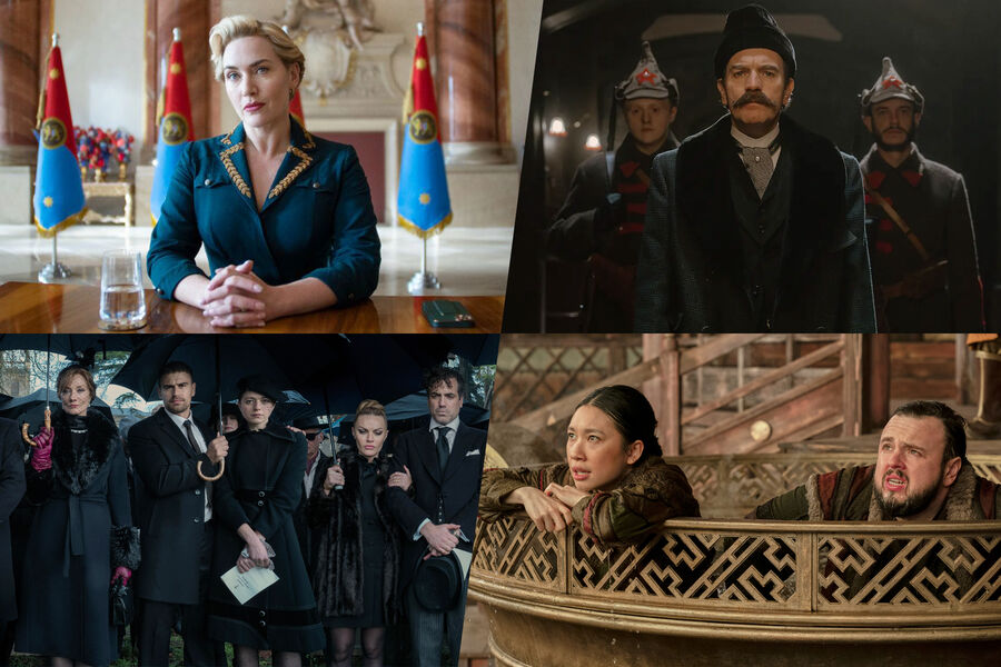 Кадры из&nbsp;сериалов «Режим», «Джентльмены», «Задача трех тел», «Джентльмен в&nbsp;Москве»